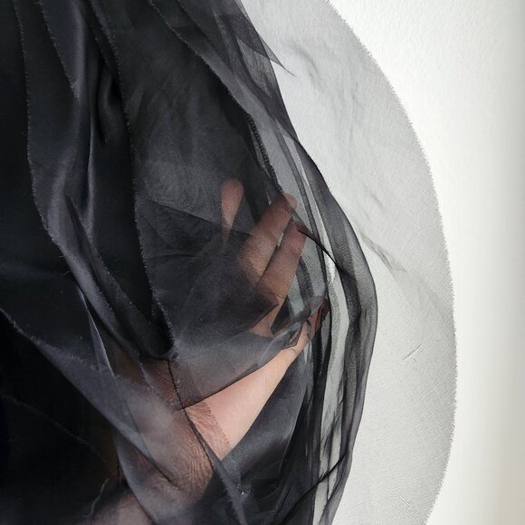 *NWT* Emporio Armani Black Silk Organza Mini Skirt - US 6 🇮🇹 - Picture 3 of 10